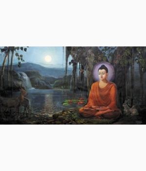 Hình Phật Ngồi Dưới Cây Bồ Đề Đẹp